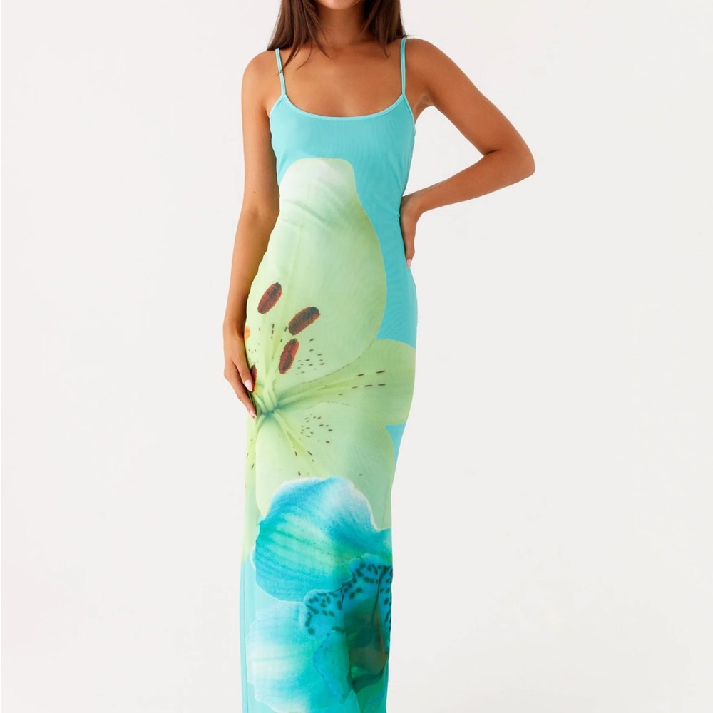 Peppermayo turquoise maxi dress